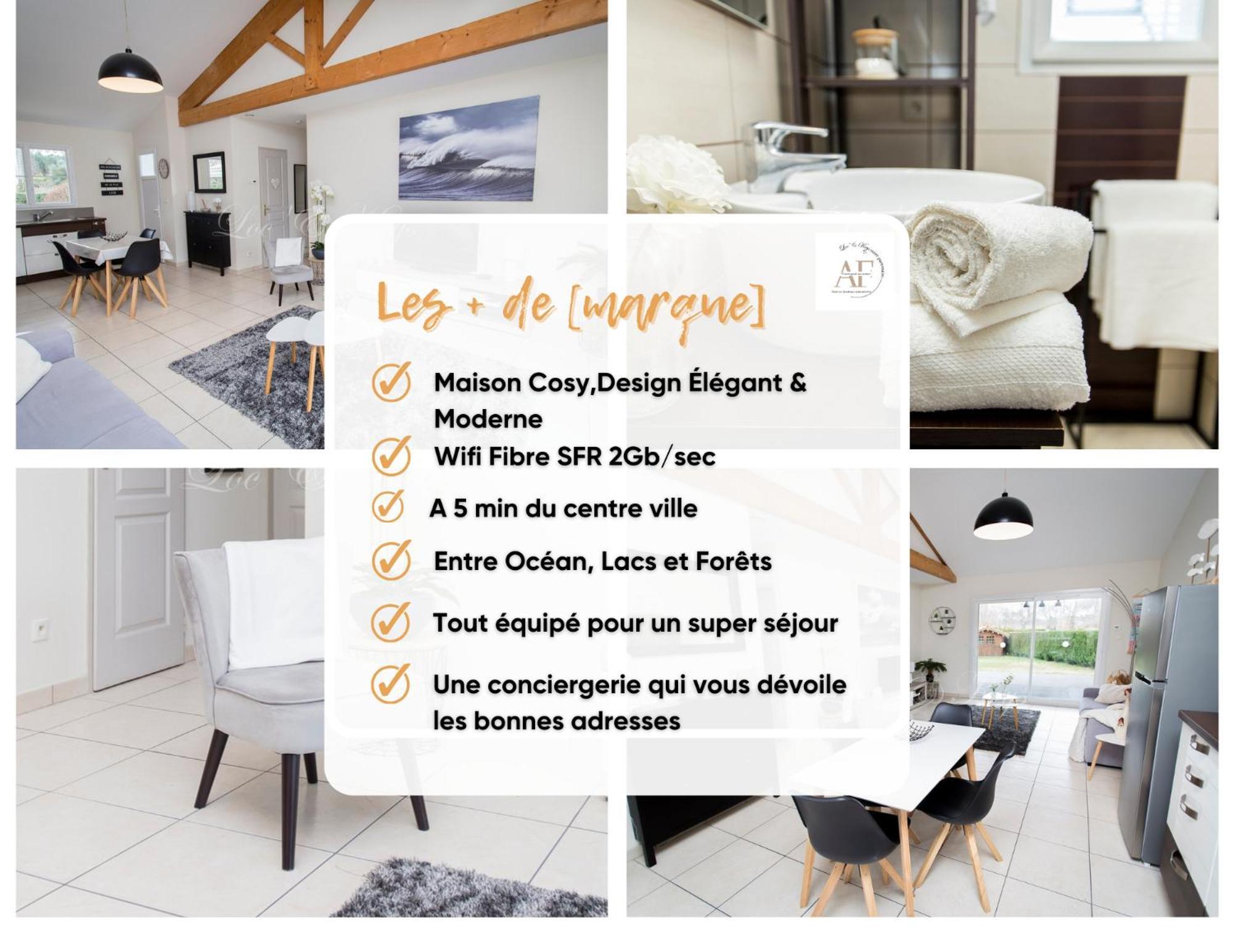 Ravissante Maison Cosy 4* Biscarrosse Proche Lac 外观 照片